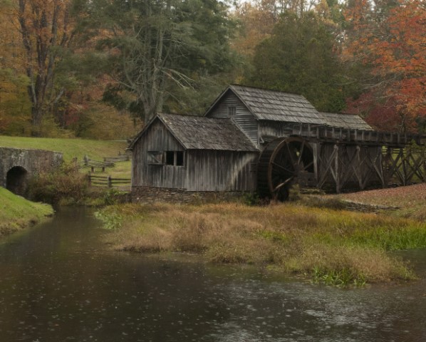 Image of Mabry Mill, Virginia – Light Rain by Jack Thomas from Lexington